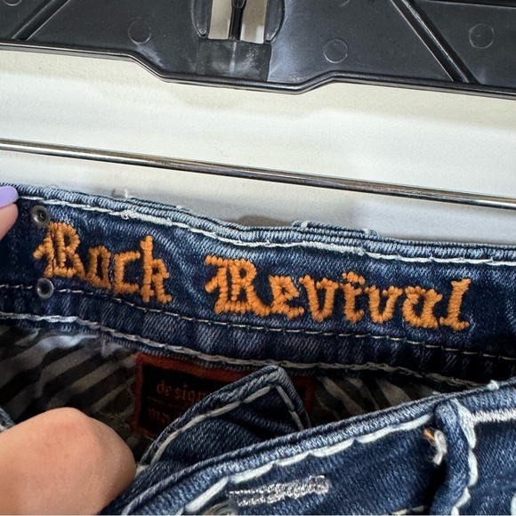 Rock Revival Low Rise Boot Cut Denim Jeans Western Rodeo Country - Picture 7 of 8